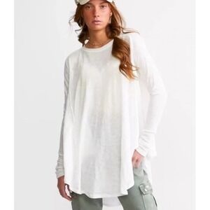 NWOT We The Free People Aria Trapeze Long Sleeve Top Size Small Optic White